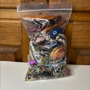 Small Mixed Broken Costume Modern Vintage Jewelry Bag for Crafting